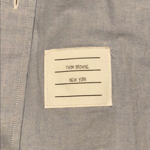 Thom Browne GROSGRAIN PLACKET OXFORD SHIRT Size 2